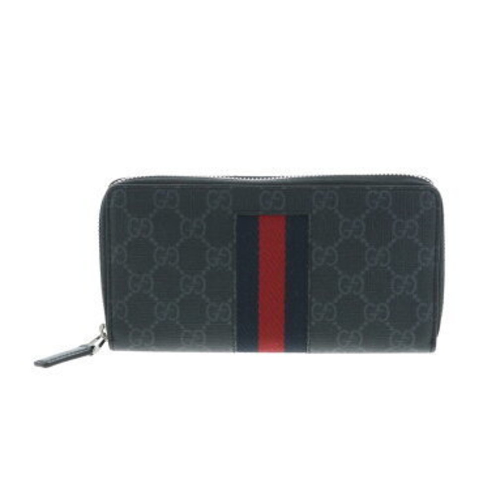 Gucci Supreme Canvas Zip Around Long Wallet Gem
